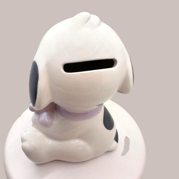 Snoopy & Woodstock Ceramic Coin Bank with Teddy Bear Peanuts Collectible - Picture 7 of 9